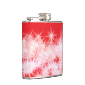 Einfache rote Rosa glitt funkelnde Sterne fügen Ih Flachmann (Rechts)