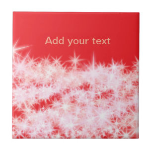 Einfache rote Rosa glitt funkelnde Sterne fügen Ih Fliese