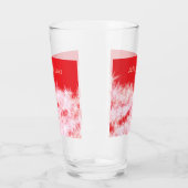 Einfache rote Rosa glitt funkelnde Sterne fügen Ih Glas (Links)