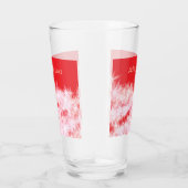 Einfache rote Rosa glitt funkelnde Sterne fügen Ih Glas (Rechts)
