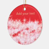 Einfache rote Rosa glitt funkelnde Sterne fügen Ih Keramik Ornament (Links)