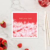 Einfache rote Rosa glitt funkelnde Sterne fügen Ih Serviette (Beispiel)