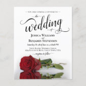 Einfache Rote Rose Elegantes HAUSHALT Einladung Ho (Vorderseite)