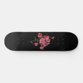 Einfache Rote Rose Skateboard (Horizontal)