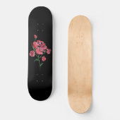 Einfache Rote Rose Skateboard (Vorderseite)