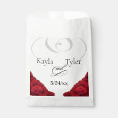Einfache Rote Rosen Hochzeit Geschenktütchen (Vorderseite)