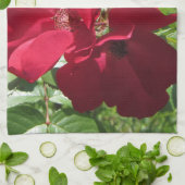 Einfache Rote Rosen Küchentuch (Gefaltet)