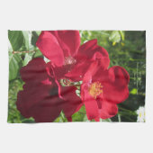 Einfache Rote Rosen Küchentuch (Horizontal)