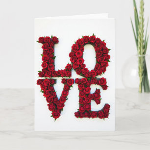 Einfache rote Rosen-Liebeskarte Karte