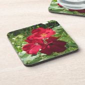 Einfache Rote Rosen Untersetzer (Linke Seite)