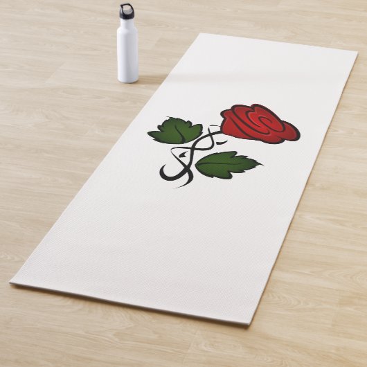 Einfache Rote Rosen Yogamatte (Beispiel)