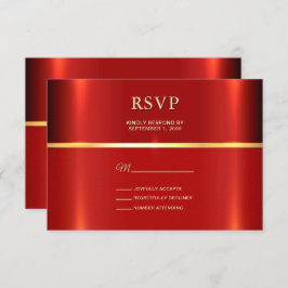 Einfache rote RSVP-Karte RSVP Karte