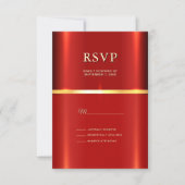 Einfache rote RSVP-Karte RSVP Karte (Vorderseite)