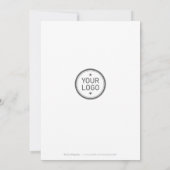 Einfache Rote Schneeflocken Einladung (Rückseite)