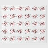 Einfache rote Schrift | Candy Cherry Apple Danke Geschenkpapier (Flach)