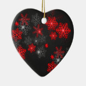 Einfache rote Schwarze Ornamente mit Schneeflocken (Rechts)
