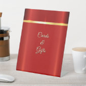 Einfache rote Tabletop-Zeichen Sockelschild (In SItu)