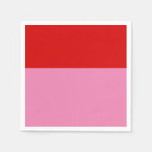 Einfache rote und rosa Party-Feier Serviette (Vorderseite)