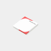 Einfache rote und schwarze anpassbare Wellen Post-it Klebezettel (angewinkelt)