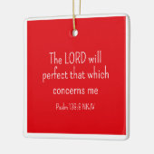 Einfache rote und weiße Glaube an die Bibel Keramikornament (Links)