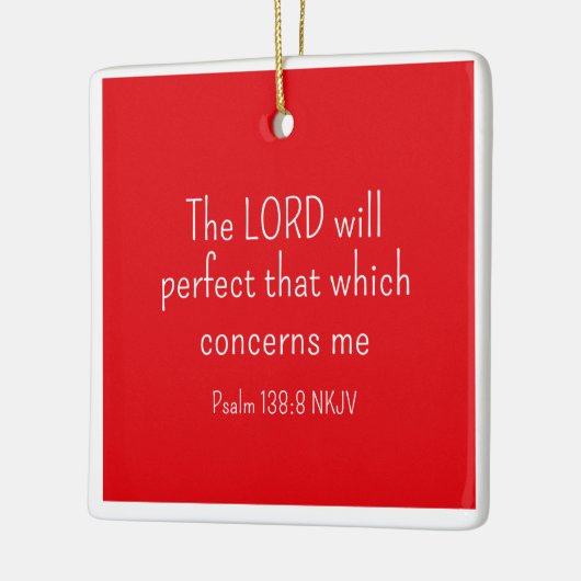 Einfache rote und weiße Glaube an die Bibel Keramikornament (Links)