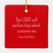 Einfache rote und weiße Glaube an die Bibel Keramikornament (Rückseite)