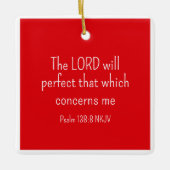 Einfache rote und weiße Glaube an die Bibel Keramikornament (Vorderseite)