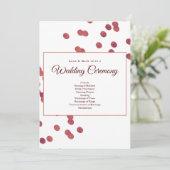 Einfache rote und weiße Hochzeits-Einladung Einladung (Stehend Vorderseite)