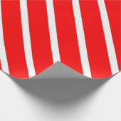 Einfache rote und weiße Streifen Geschenkpapier (Ecke)