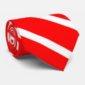Einfache rote und weiße Streifen Krawatte (Gerollt)