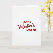 Einfache rote Valentinskarte Karte (Gelbe Blume)