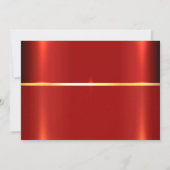 Einfache Rote Verlobung Einladung (Rückseite)