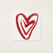 Einfache Rote Wasserfarbe Nesting Hearts 10 Mittei (Vorderseite)