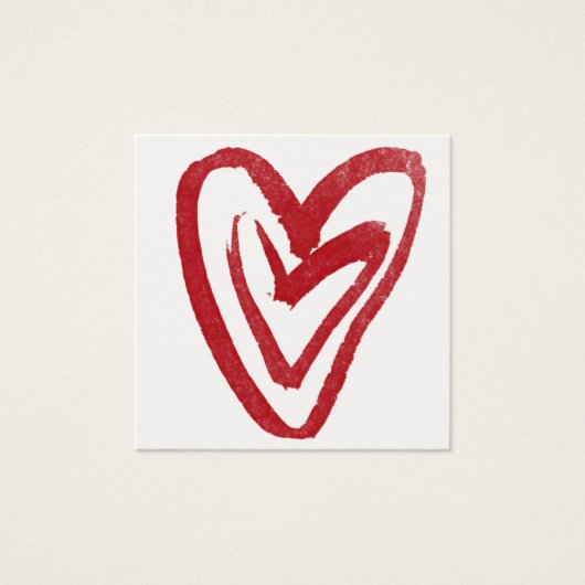 Einfache Rote Wasserfarbe Nesting Hearts 10 Mittei (Vorderseite)