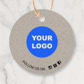 Einfache Round Kraft-Add-On für Social Media Geschenkanhänger (Rückseite)