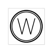 Einfache Round Monogram Gummistempel (Prägung)