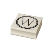 Einfache Round Monogram Gummistempel (Stempel)