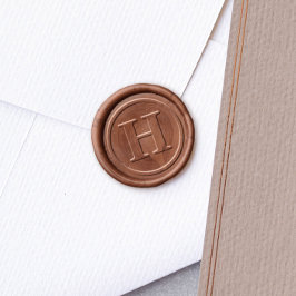 Einfache Round Monogram Wax Seal Stamp