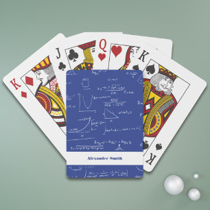Einfache Royal Blue Mathe Formeln Gleichungen Spielkarten