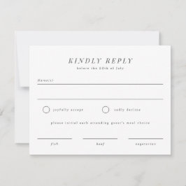 Einfache RSVP-Antwort-Karte für Hochzeiten mit Wah Save The Date
