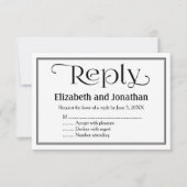Einfache RSVP-Karte für Christliche Hochzeiten in RSVP Karte (Vorderseite)