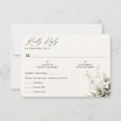 Einfache RSVP-Karte für die Botanische Marine mit  RSVP Karte (Vorderseite)