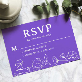 Einfache RSVP-Karte für Hochzeiten - Bearbeitbares RSVP Karte