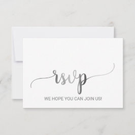 Einfache RSVP-Karte für Silberstreifen RSVP Karte