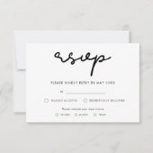 Einfache RSVP-Karte mit Wahlmöglichkeit RSVP Karte (Vorderseite)