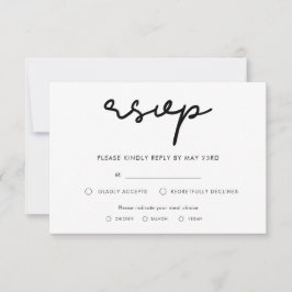 Einfache RSVP-Karte mit Wahlmöglichkeit RSVP Karte