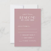 Einfache RSVP-Karten für Ecru Wedding mit minimale RSVP Karte (Vorderseite)