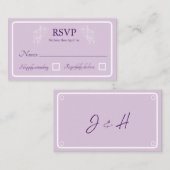 Einfache RSVP-Reaktionskarten für Blumenhochzeiten Begleitkarte (Vorne/Hinten)