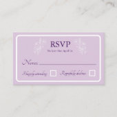 Einfache RSVP-Reaktionskarten für Blumenhochzeiten Begleitkarte (Vorderseite)