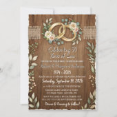 Einfache Ruby-Schrift zum 50. Hochzeitstag Einladung (Vorderseite)